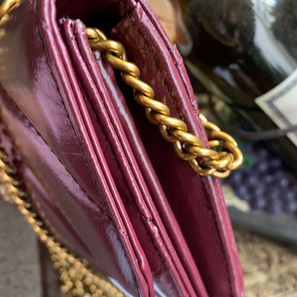 Authentic KURT GEIGER LONDON Quilted leather flap chain Crosby/Clutch - Picture 5 of 12